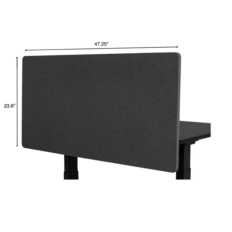 Ash Gray Acoustic Desk Divider with Clamp-on Design