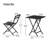 3 Piece Patio Bistro Set Of Foldable Square Table And Chairs, Red-125240410