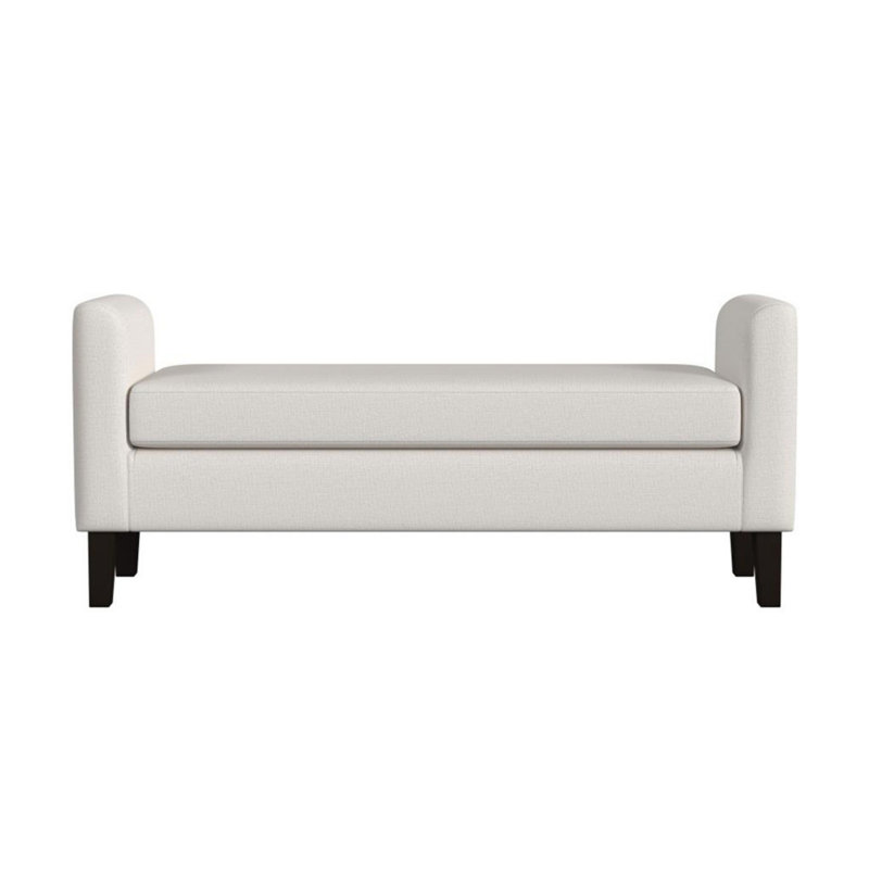 Banc d'appoint rembourré avec accoudoirs