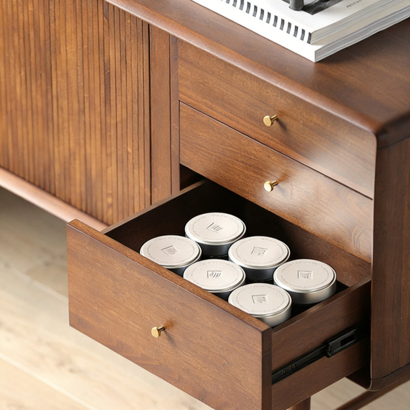 Retro-Style Large-Capacity Sideboard
