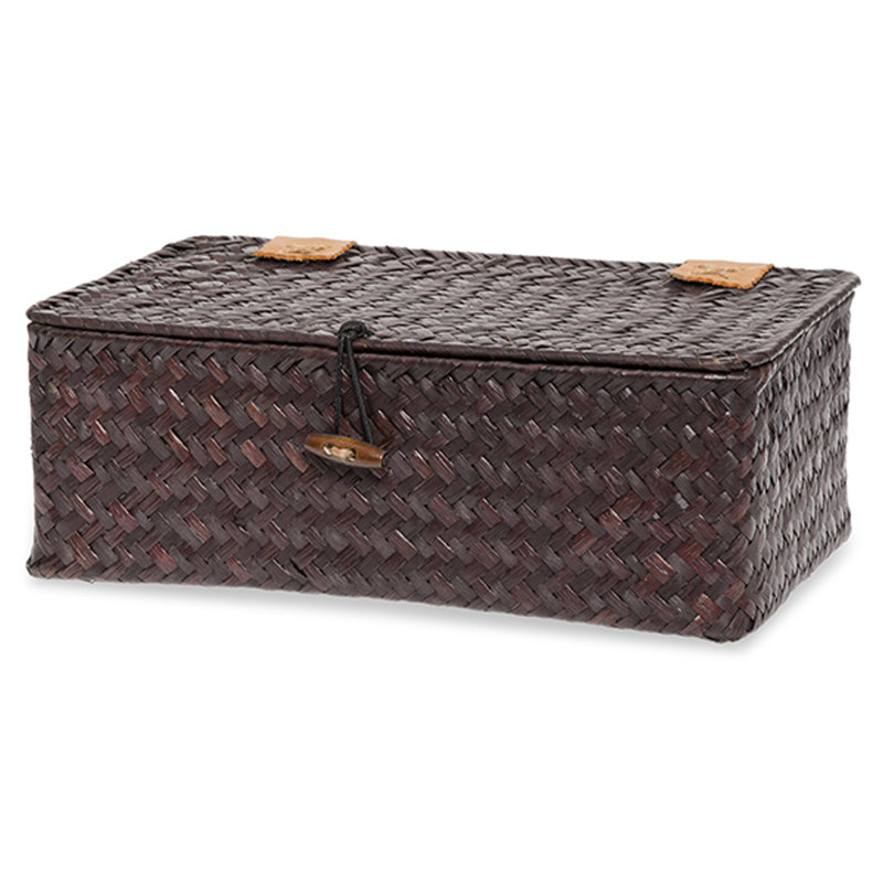 Boîte en osier avec rangement Keepsake, Brun, H 12 po x l 7 po x P 6 po