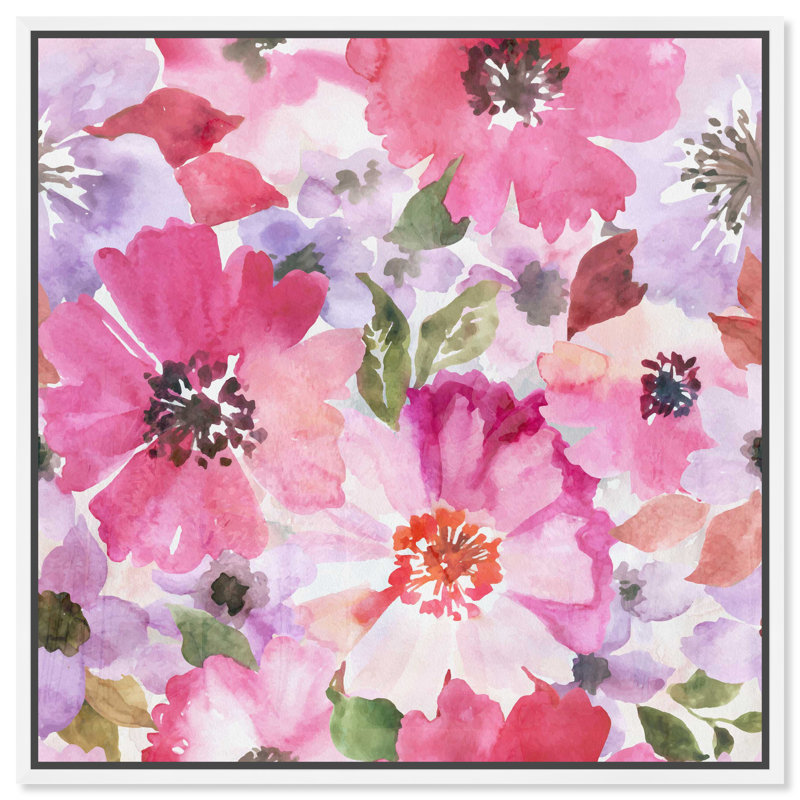 Morning Blossoms Canvas Floral & Botanical Print by Oliver Gal, 31"H x 31"W, White Frame