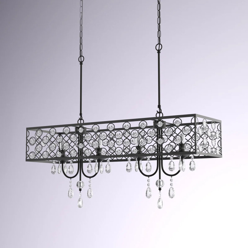 Jolie 4 - Light 36.6"W Dimmable Kitchen Island Square / Rectangle Chandelier