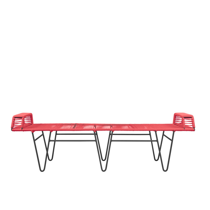 Banc d'intérieur / extérieur fait à la main Pelerin, Rouge, Noir