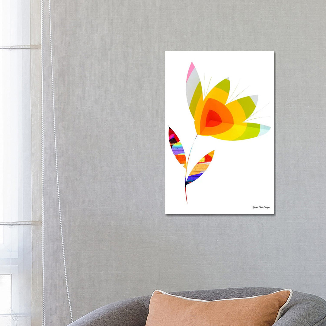 Street Art Flower I von Seven Trees Design - Galerie-verpackte Leinwand Giclée auf Leinwand