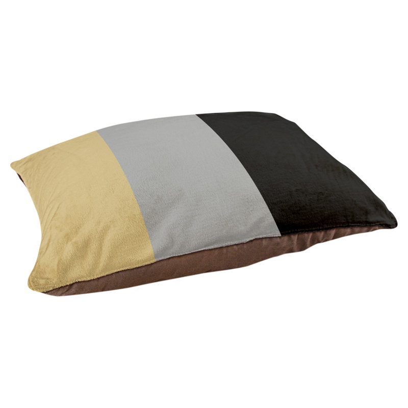 Coussin Colorado, Grand (l 40 po x P 30 po x H 6,5 po), Or / gris / noir