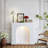 White Manufactured Wood Electric Fireplace