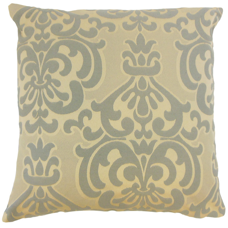 Housse de coussin sarane damassé, 18 po x 18 po, Truffe