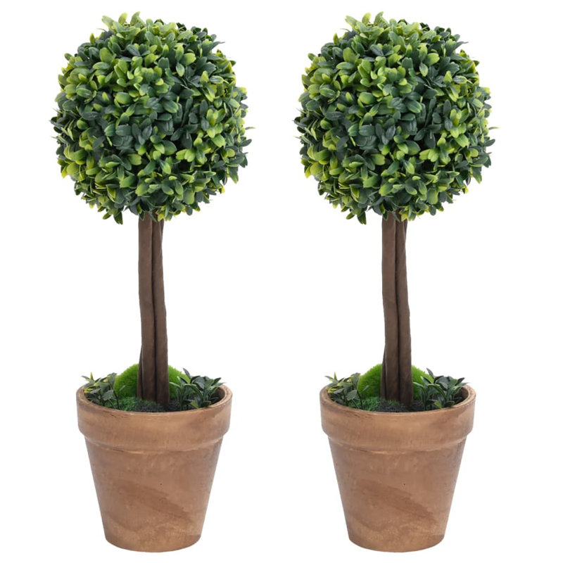 41cm Faux Eucalyptus Plant in Wood Pot