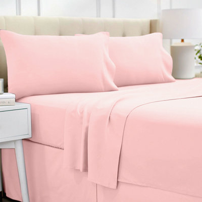 Luxury Plush Wave Bedding Set - Ultra Soft Micro Sheet & Blanket with Pillowcases - 4 Piece Microplush Gift Set