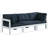 Kylis 90'' Wide Aluminum Patio Sofa with Cushions-61189572-61209824