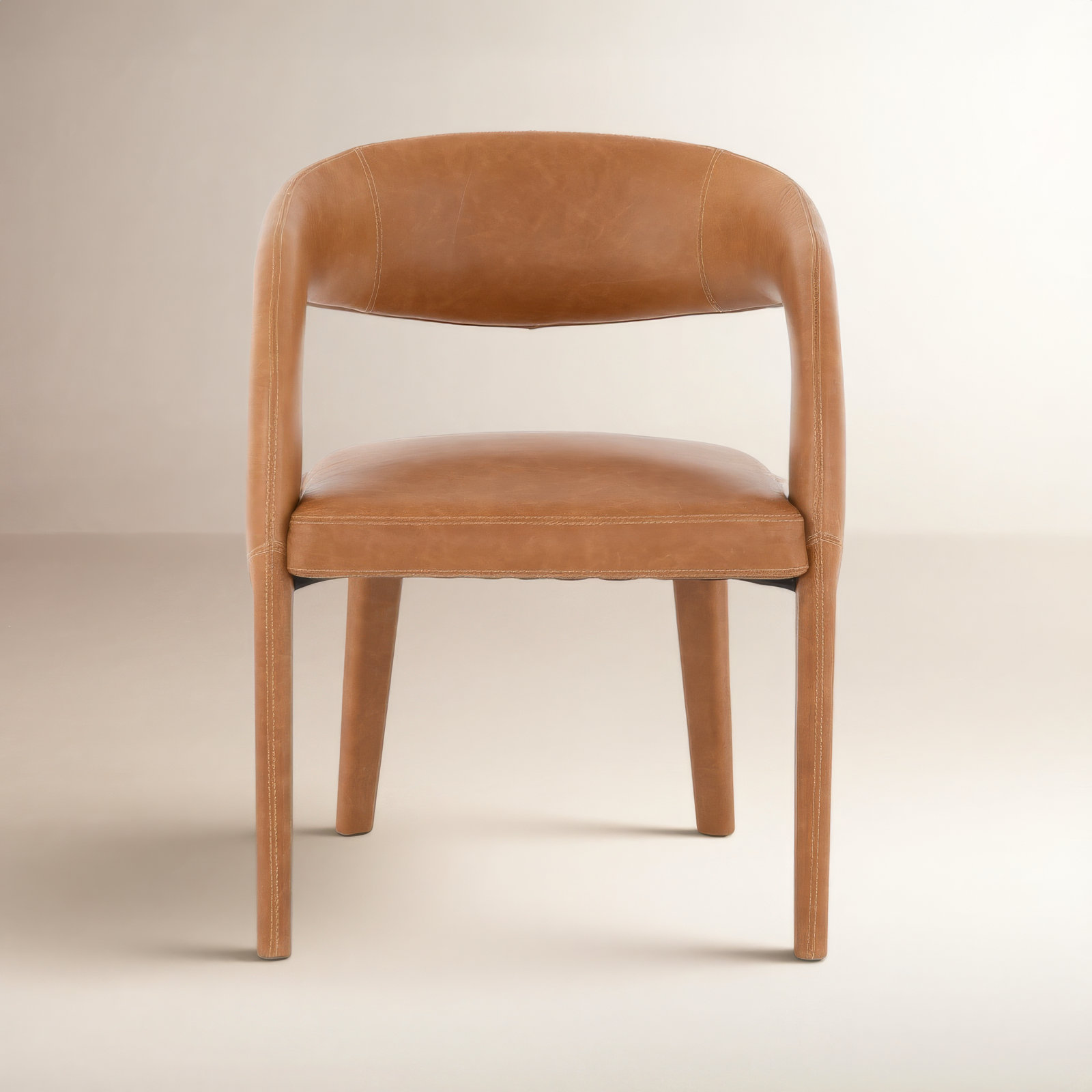 Hawkins Genuine Leather Armchair, Butterscotch