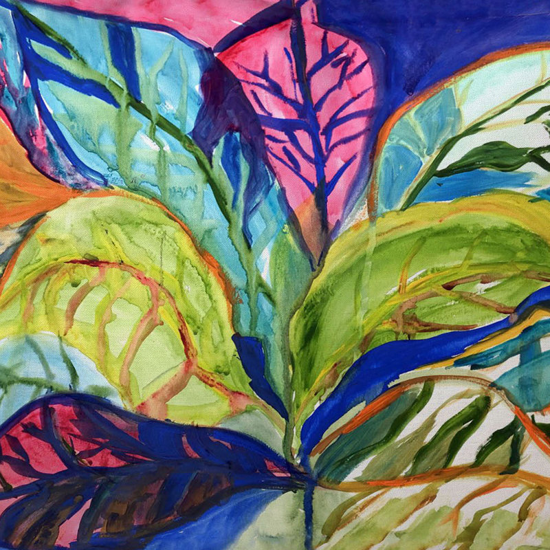 Coussin intérieur / extérieur Summer Leaves, 16 po x 20 po