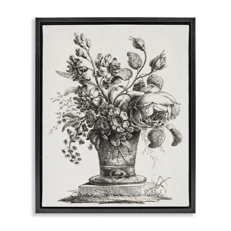 Art mural sur toile Floater Antique, Cadre flottant noir de jais, H 21 po x l 17 po