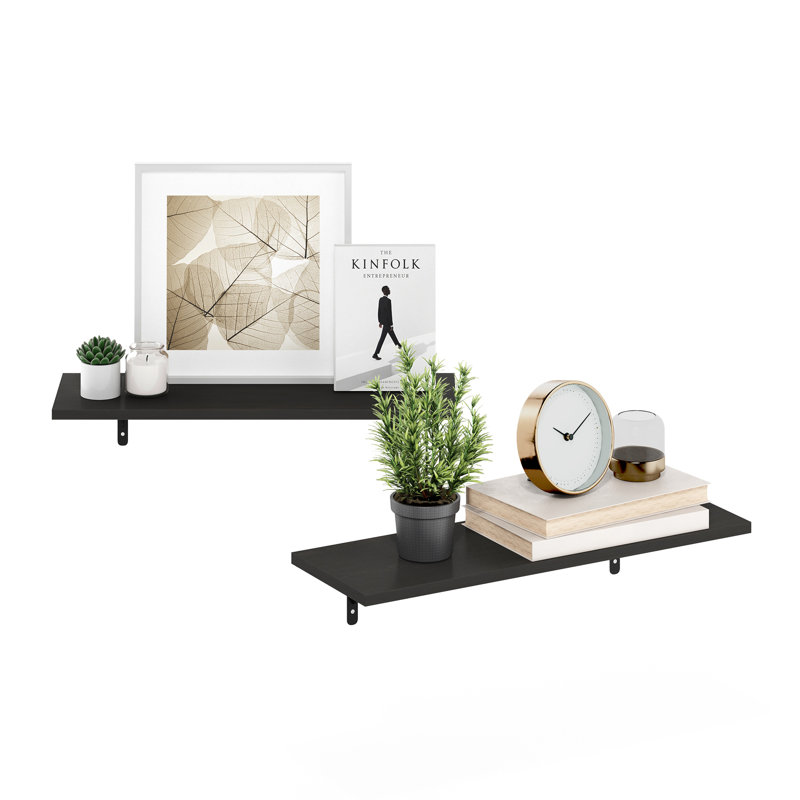 Authement Floating Shelf, Dark Espresso, 0.59" H x 23.62" W x 7.8" D