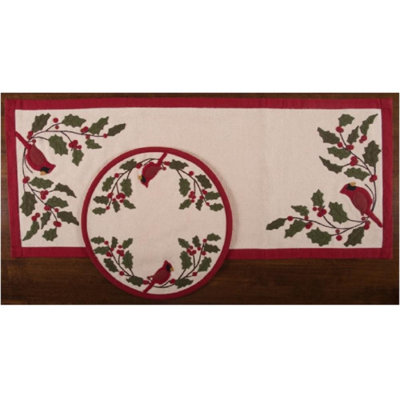 Chemin de table The Holiday Aisle® Cardinal Holly