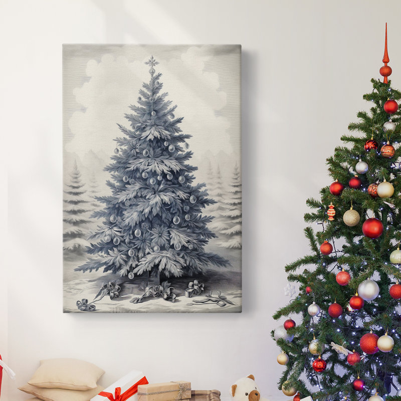 Art des Fêtes de Noël - Toile tendue avec châssis CDL XXXV, H 18 po x l 12 po