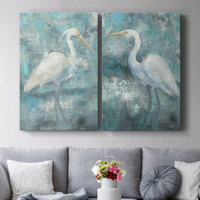 Coastal Egret I-Premium Gallery Wrapped Canvas -Ready to Hang