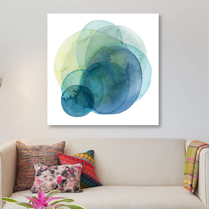 «Evolving Planets IV», impression, H 48 po x l 48 po x P 1,5 po, Toile tendue, Pas de tapis