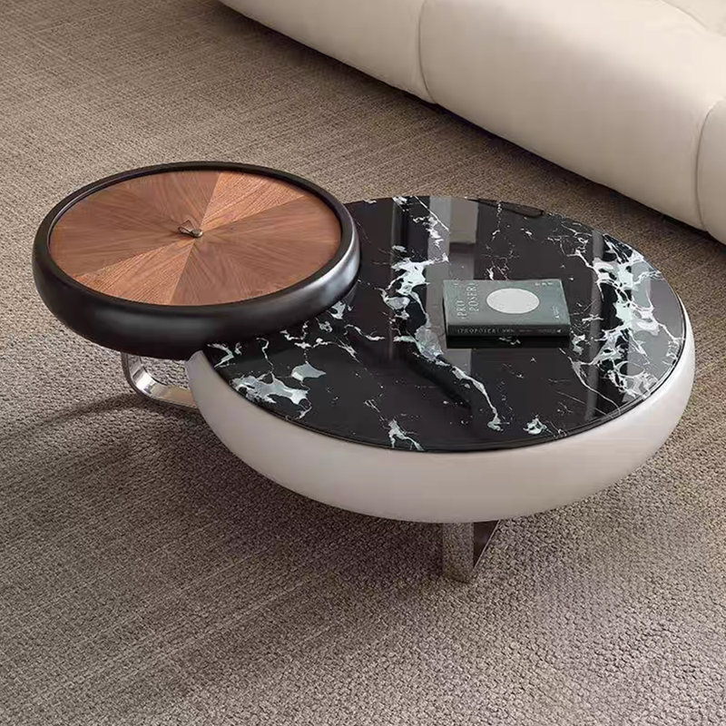 Table basse en marbre clair