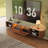 Mid-Century Modern Tambour Door TV Stand With LED Lights, Fully Assembled-534965808-534965811