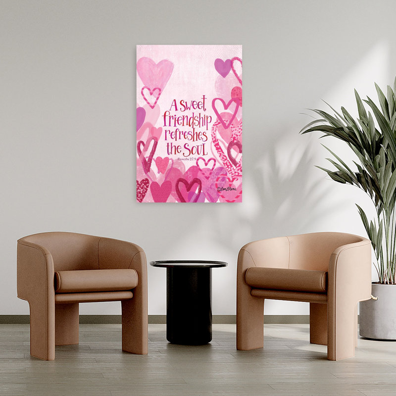 A Sweet Friendship, art contemporain abstrait, H 36 po x l 24 po