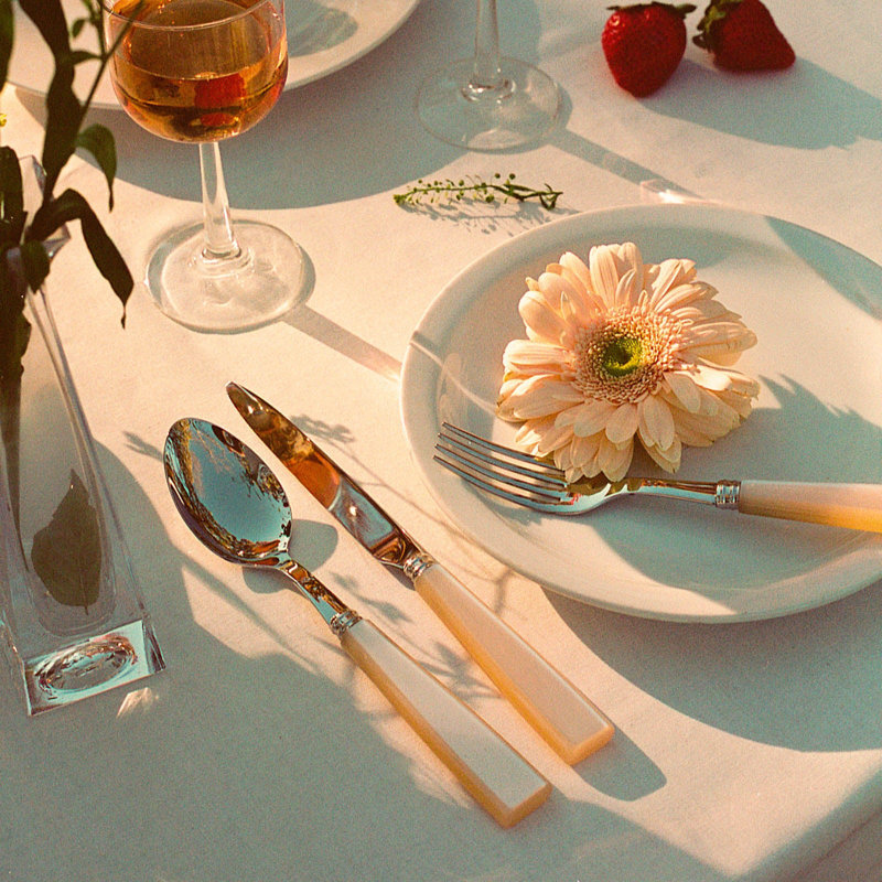 Icone 4 - Piece Stainless Steel Flatware Set - Service for 1, Pearl