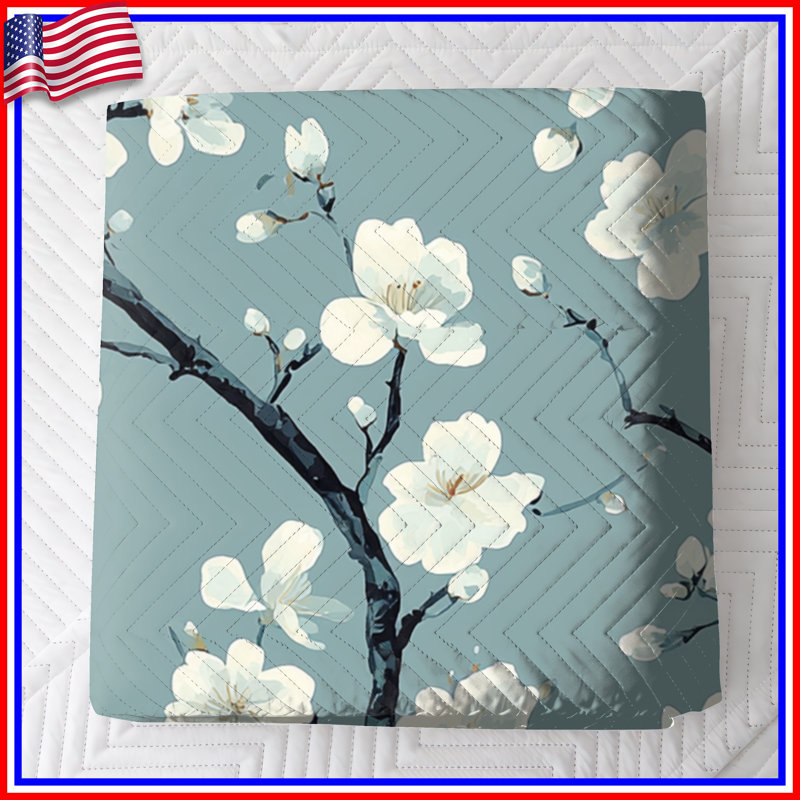 Cherry Blossom Branches Bedding Cherry Blossom Bedspread Floral, Lit simple
