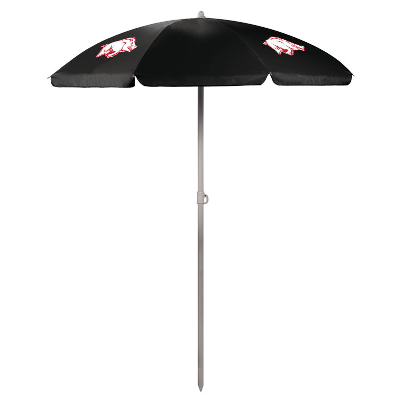 Parasol de plage 5,5 pi Ncaa, Noir, Arkansas