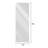 65X21in Full Body Mirror With Lights Full Length Mirror Wall Hanging Type Suitable For Bedrooms, Dimming And 3 Color Lighting