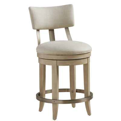 Malibu Swivel Upholstered Stool with Metal Frame