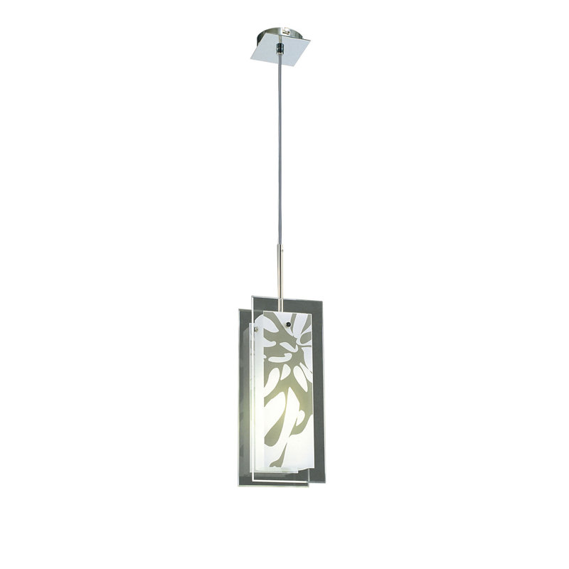 Bonfield 1 - Light Silver Square/Rectangle Pendant