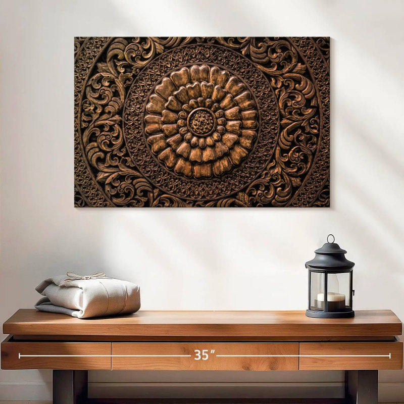 Senne Round Floral Carving