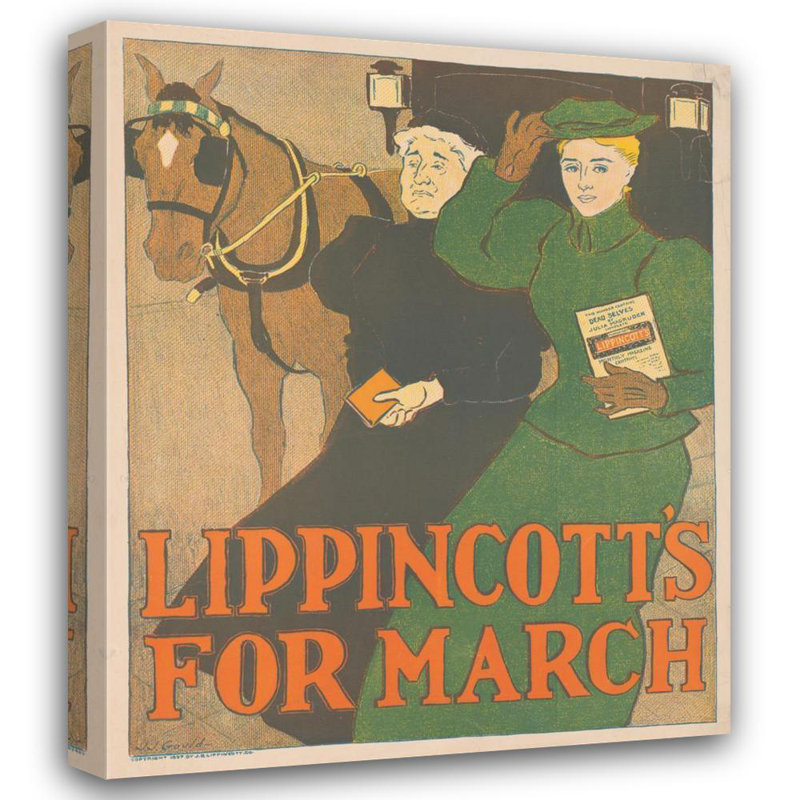 "Lippincott's for March" par Joseph Gould - Art mural sur toile tendue avec châssis, H 48 po x l 33 po