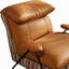 Chaise minimaliste individuelle avec structure en bois massif et revêtement en cuir chenille-2124287079