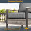Ensemble de conversation en rotin 4 pièces pour patio, ensemble de canapé modulaire d'extérieur toutes saisons avec table basse, causeuse de patio pour terrasse et jardin-1382223264