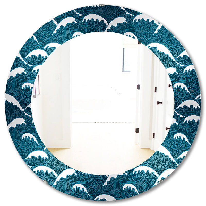 Miroir mural Waves, H 31,5 po x l po