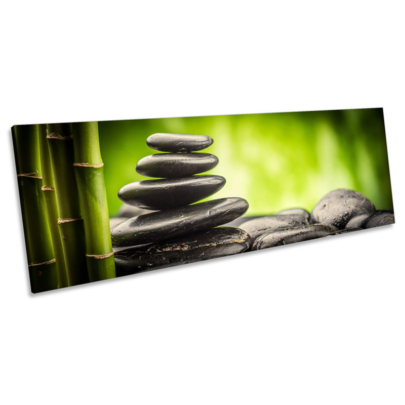 Zen Stones Bamboo - Wrapped Canvas Panoramic Print, 45.72cm H x 137.16cm W x 2cm D
