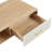 Boho Rectangle Coffee Table with Solid Wood Legs & Sliding Storage Drawer, Modern Living Room or Office Center Table-2106563044