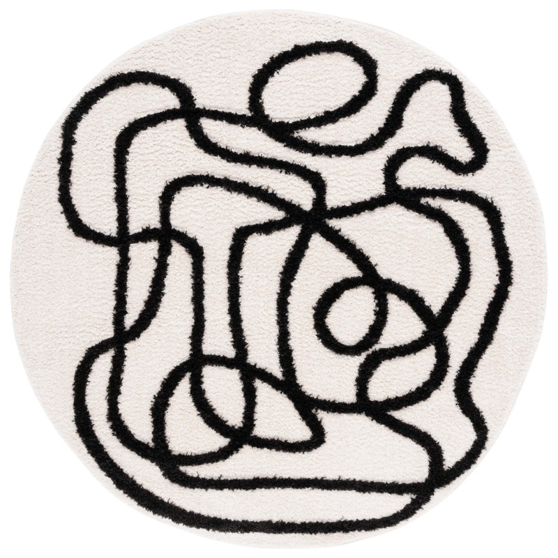 Darshini Geometric Area Rug, Round 201 cm