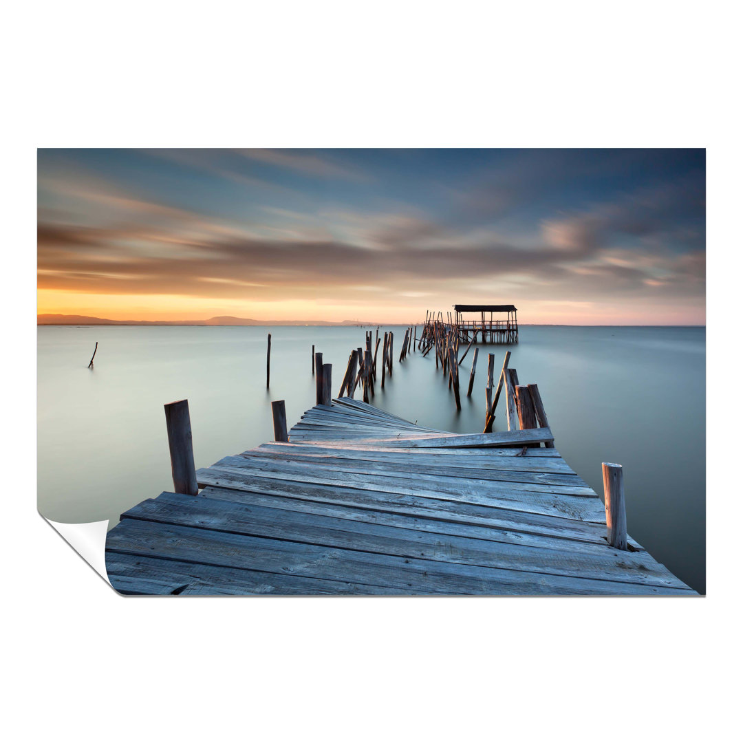 Panther Print Fine Art Prints Ruined Bridge Over Foggy River Artistic Unframed Poster, Pictures For Home Walls, Bedroom, Living Room & Bathroom Decor