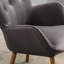 Fauteuil d'appoint contemporain à dossier capitonné en velours soyeux-2022373087