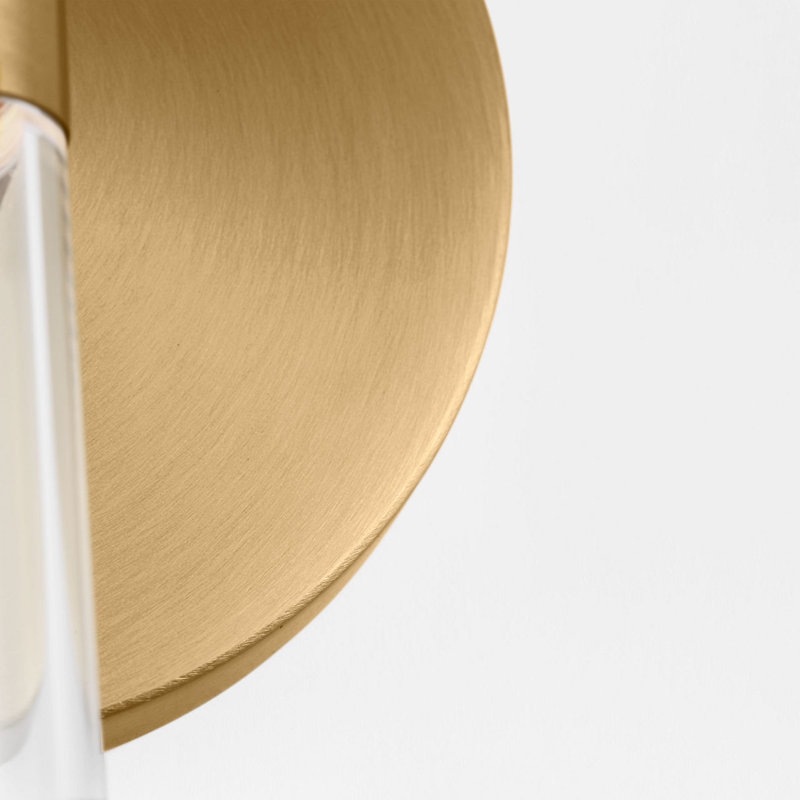 Meeks Sconce, 1, Burnished Brass, 10" H x 4.5" W x 2" D