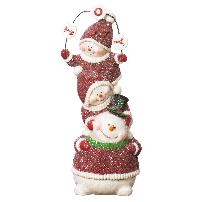 Figurine à neige empilée