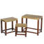 Ensemble de 3 tables gigognes dorées à la main