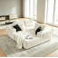 Canapé modulaire en chenille de 108 po en L 108 po beige, canapé à compression 4 places avec méridienne droite, porte-gobelets et poches latérales, canapé rembourré sans assemblage pour le salon-133674691-133674696
