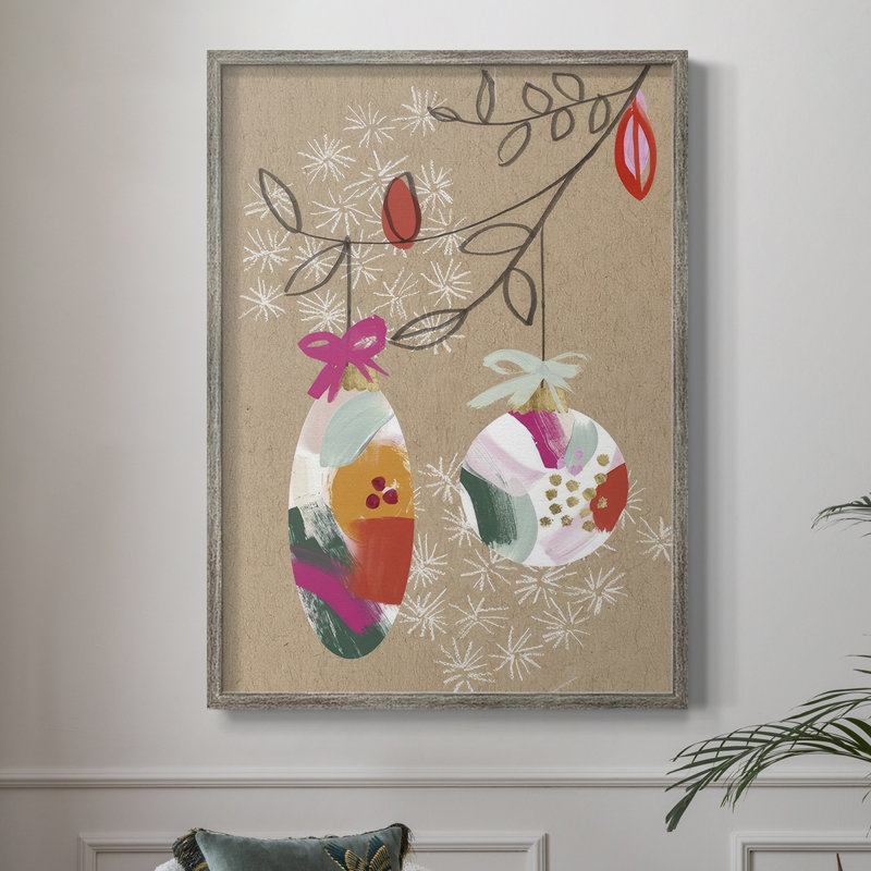 Collection Crafty Christmas, reproduction encadrée B - bois massif, H 11 po x l 9 po