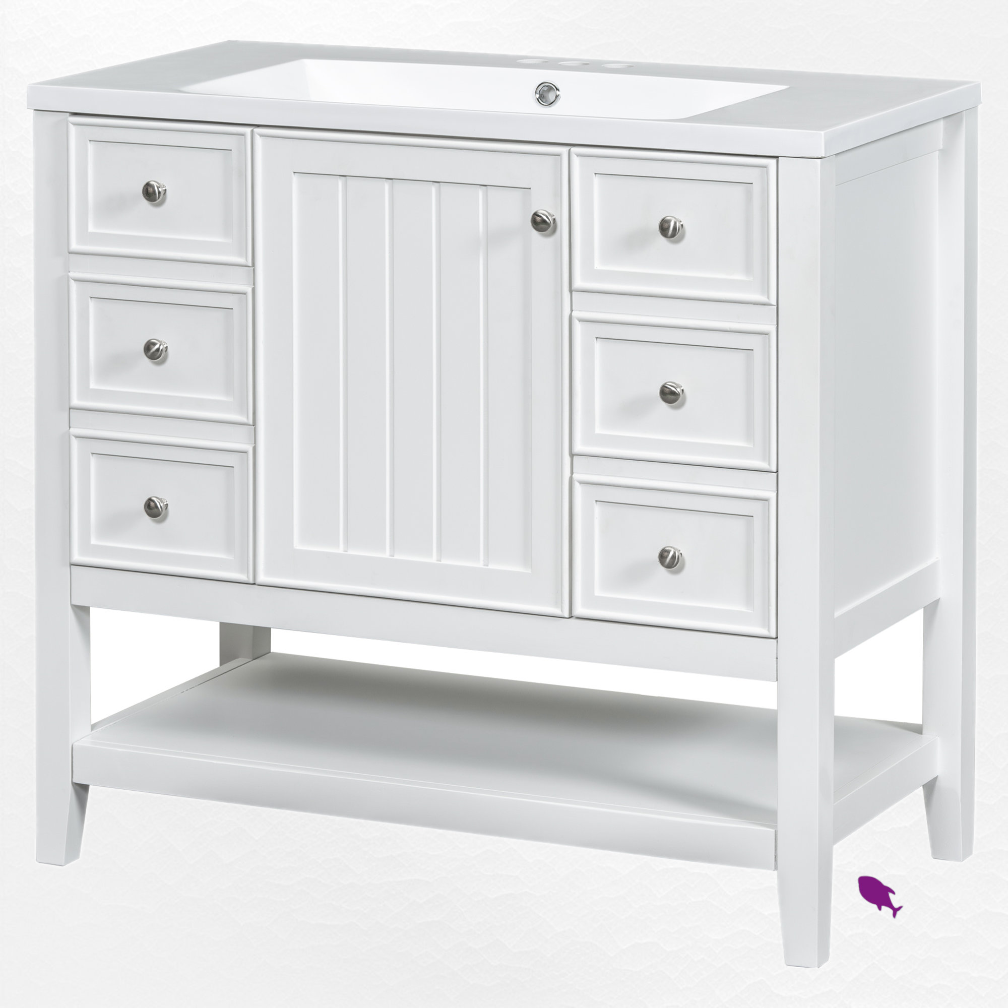 36" Single Bathroom Vanity With Top