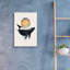 Art mural en verre épique «Whale Design Minimalist White» par Momart-106419165
