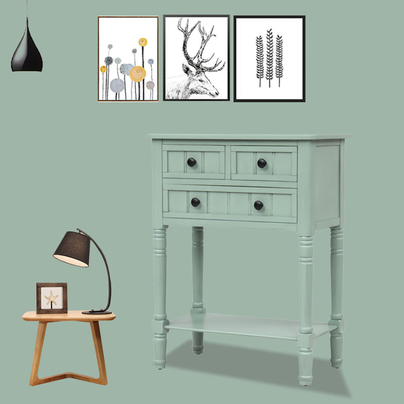Rascoe 3 - Drawer Nightstand, Retro Blue